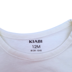 T-shirt manches longues blanc imprimé « Mom's Biggest Fan » — 12 mois