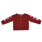 Gilet rouge coeur — 12 mois