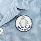 Combinaison bébé en velours côtelé bleu - 12 mois