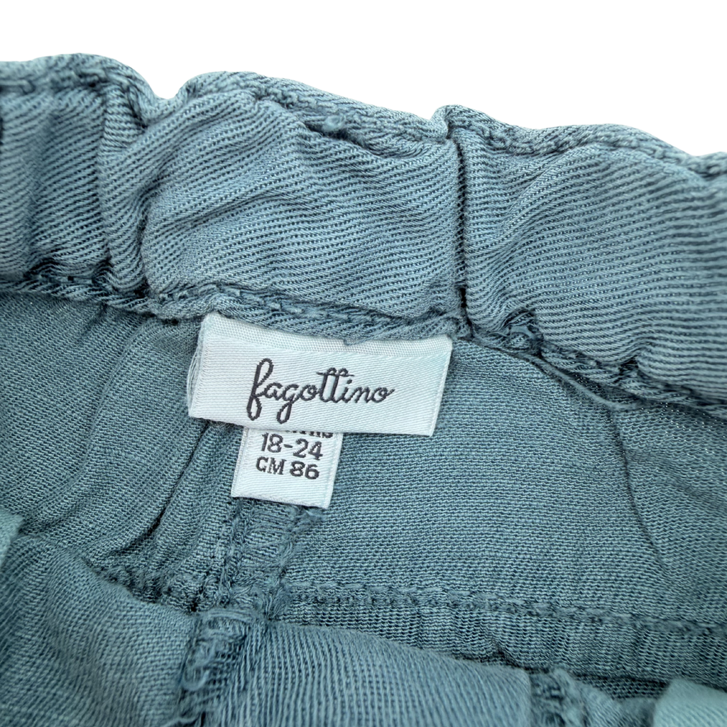 Short bleu denim — 18-24 mois