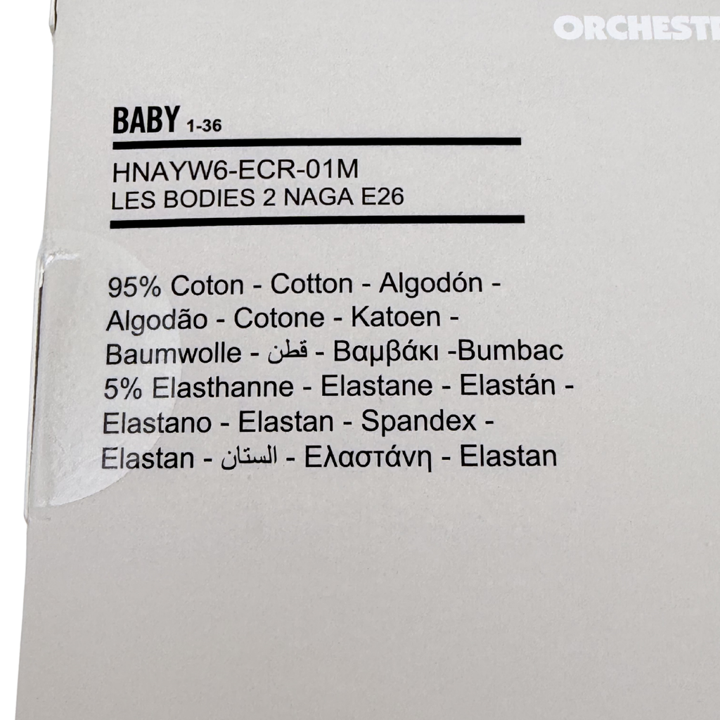 Lot de 7 bodies manches courtes – 1 mois