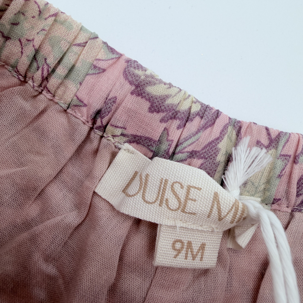 Short fleuri vieux rose — 9 mois