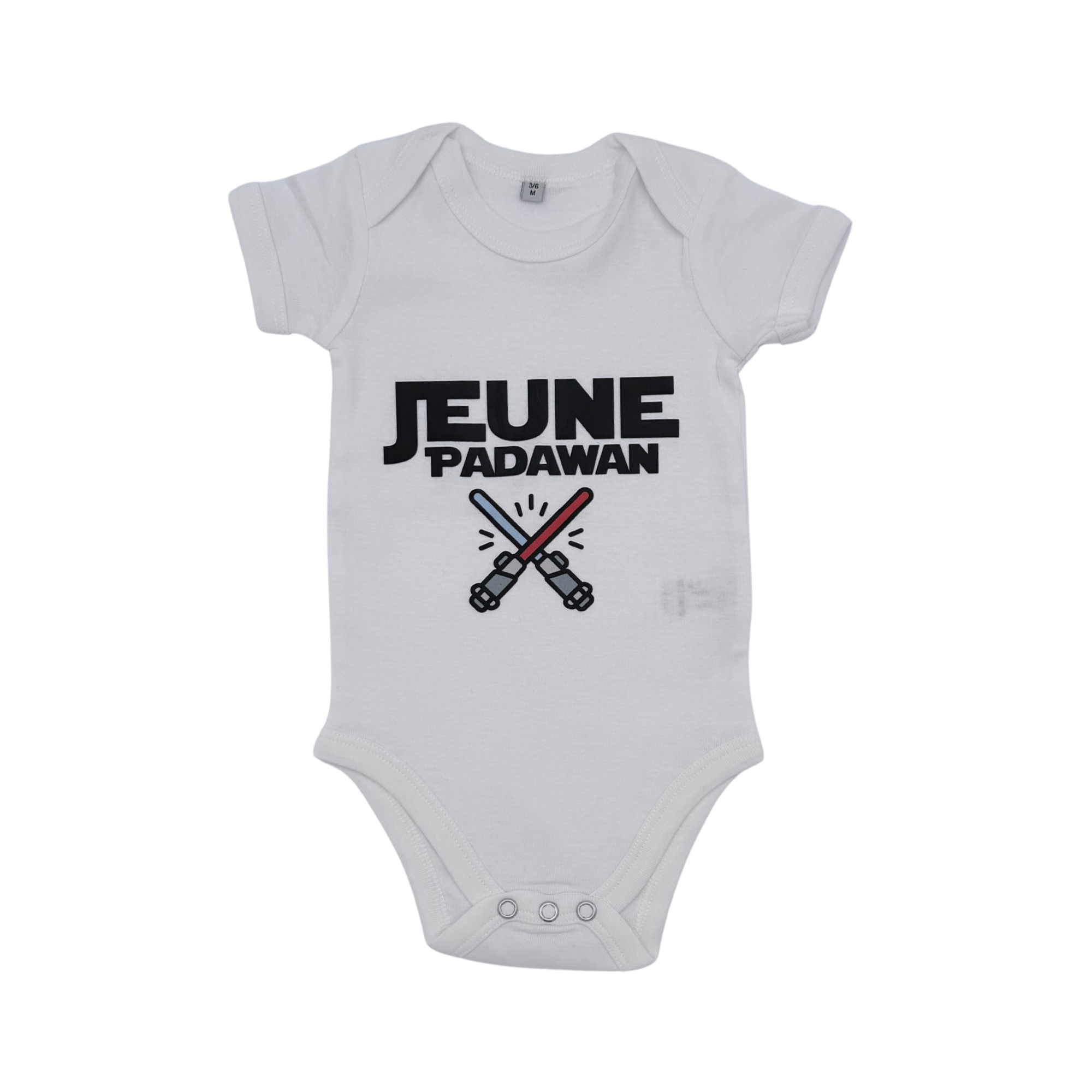 Body bébé blanc “Jeune Padawan” — 3-6 mois