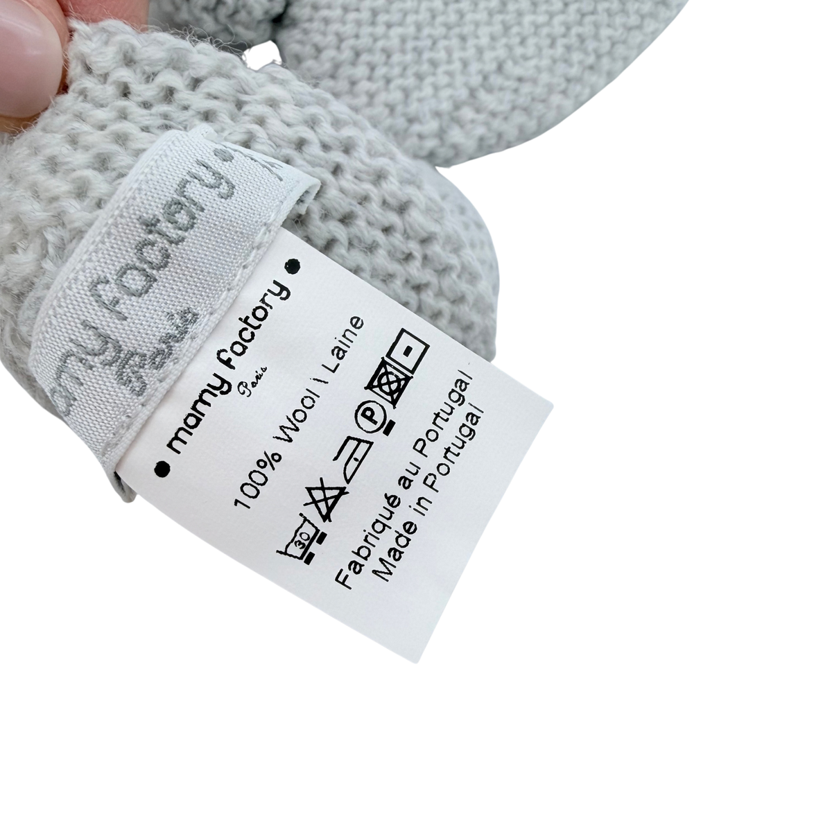 Chaussons bébé gris en maille - 1-3 mois