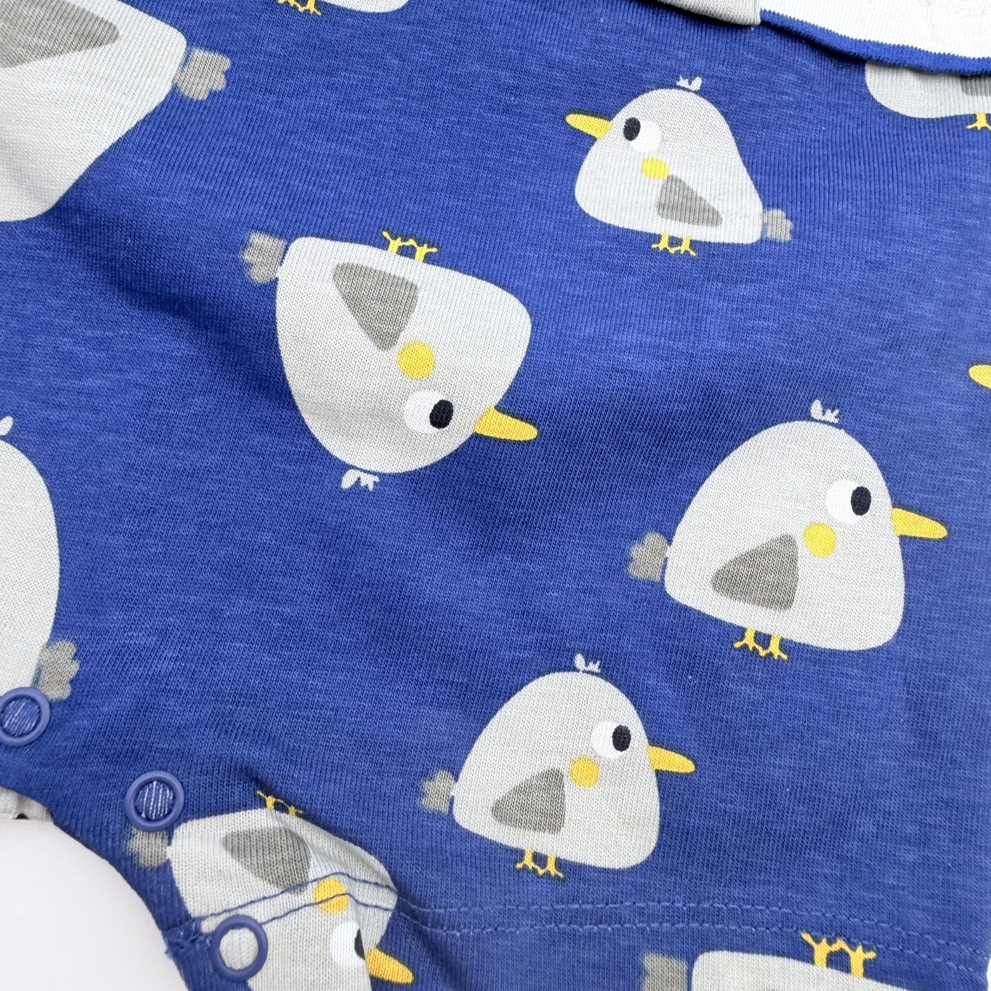 Combishort oiseaux bleu et blanc — 18 mois