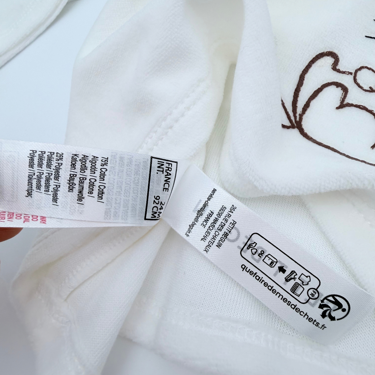 Lot de 2 pyjamas deux pièces en velours - 24 mois