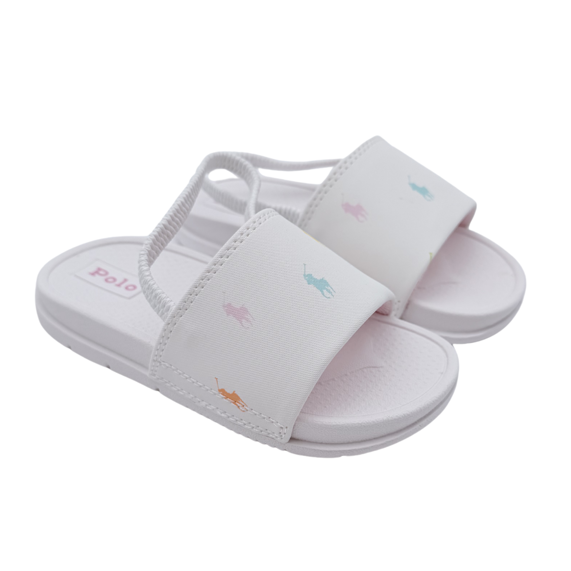 Sandales blanches à motifs multicolores – 25