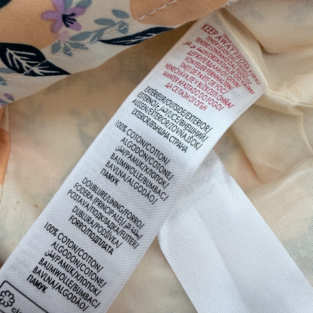 Robe écrue imprimée citrons — 3 mois