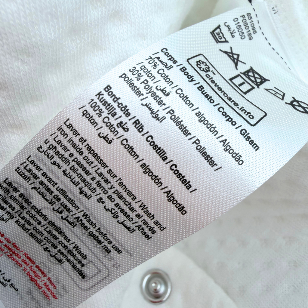 Pyjama bébé blanc « Mini Amour » - 1 mois