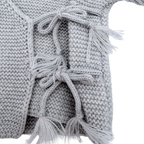 Gilet bébé gris maille nouée — 6 mois