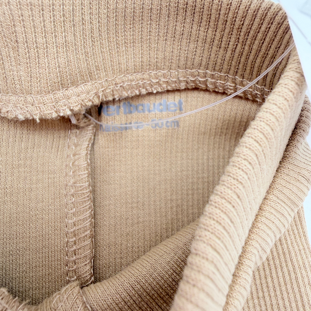 Legging moutarde en maille côtelée - naissance