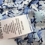 Robe à fleurs bleues à volants — 3-4 ans