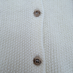 Cardigan bébé écru en maille — 9 mois
