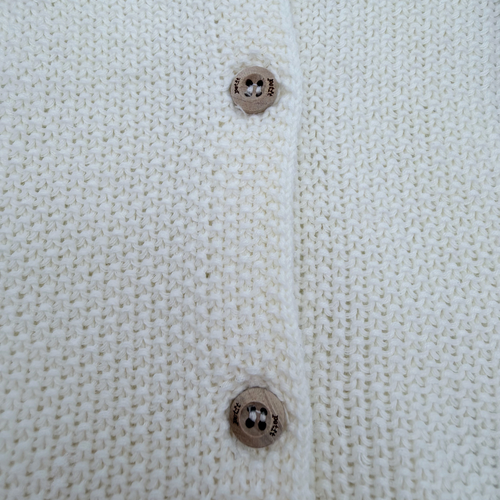 Cardigan bébé écru en maille — 9 mois