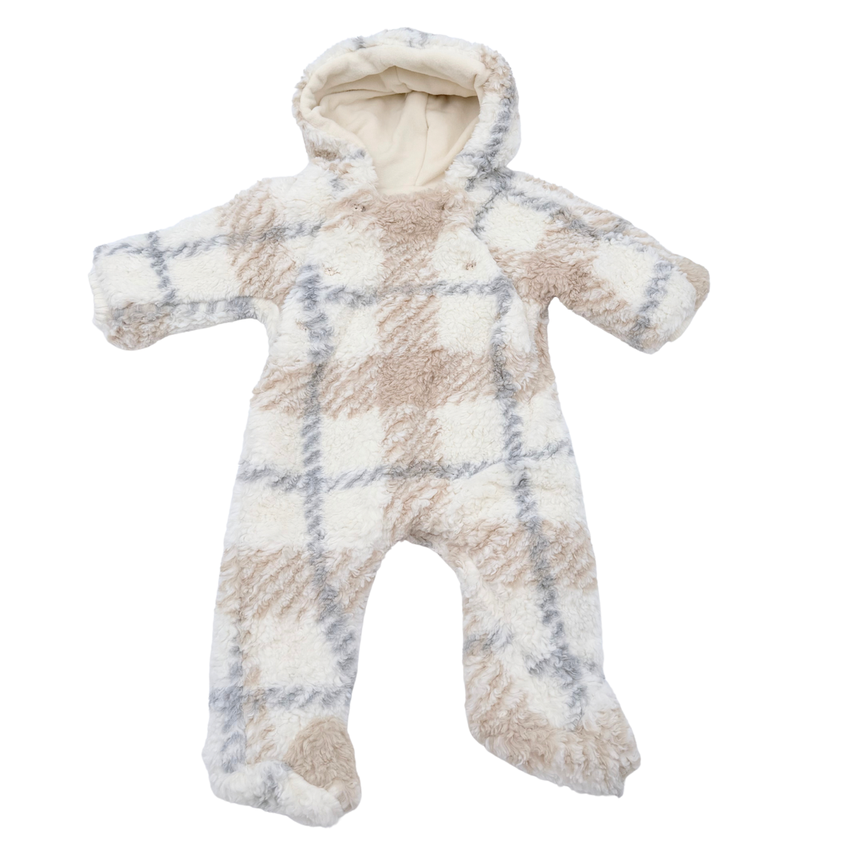 Combinaison pilote bébé Cugat écrue en sherpa - 9 mois