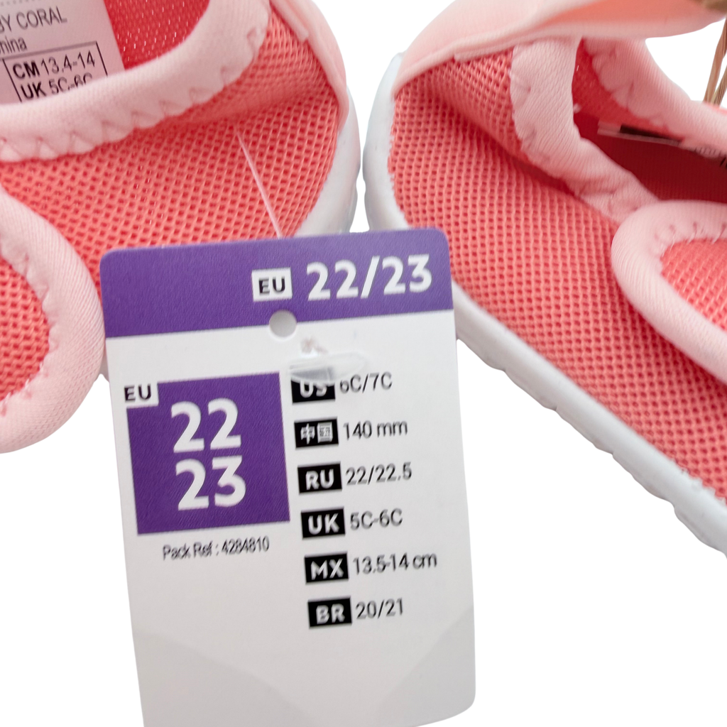 Chaussures aquatiques corail à scratch - 22-23