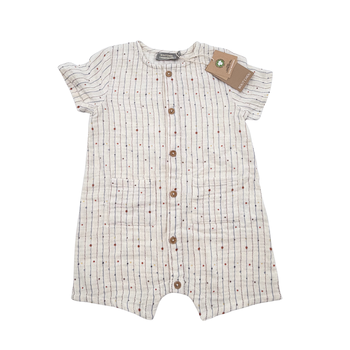 Combishort bébé en gaze de coton - 12 mois