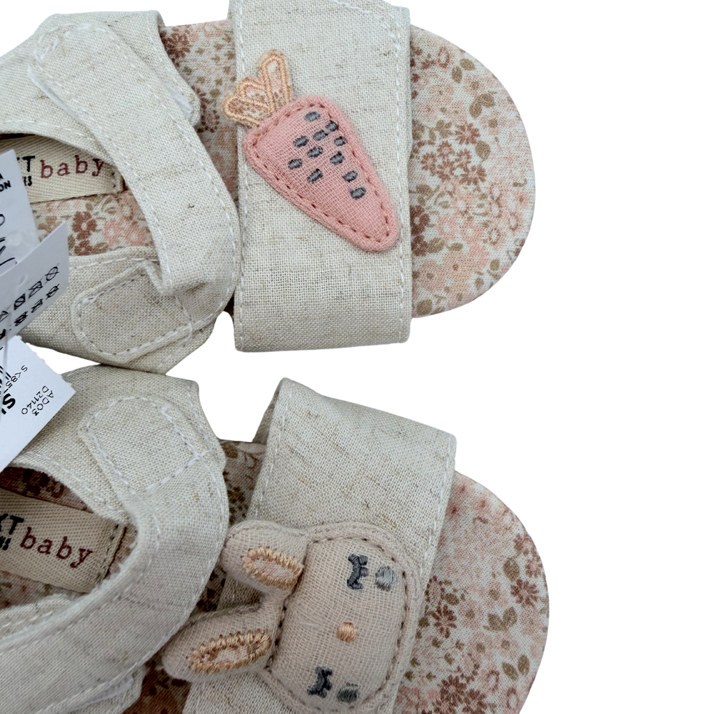 Sandales bébé beige motif lapin — 18