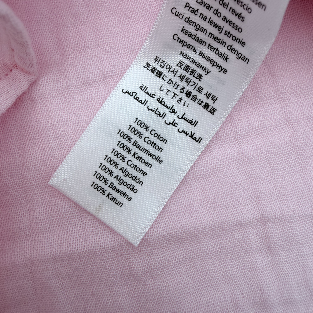 Blouse en gaze de coton rose - 12 mois