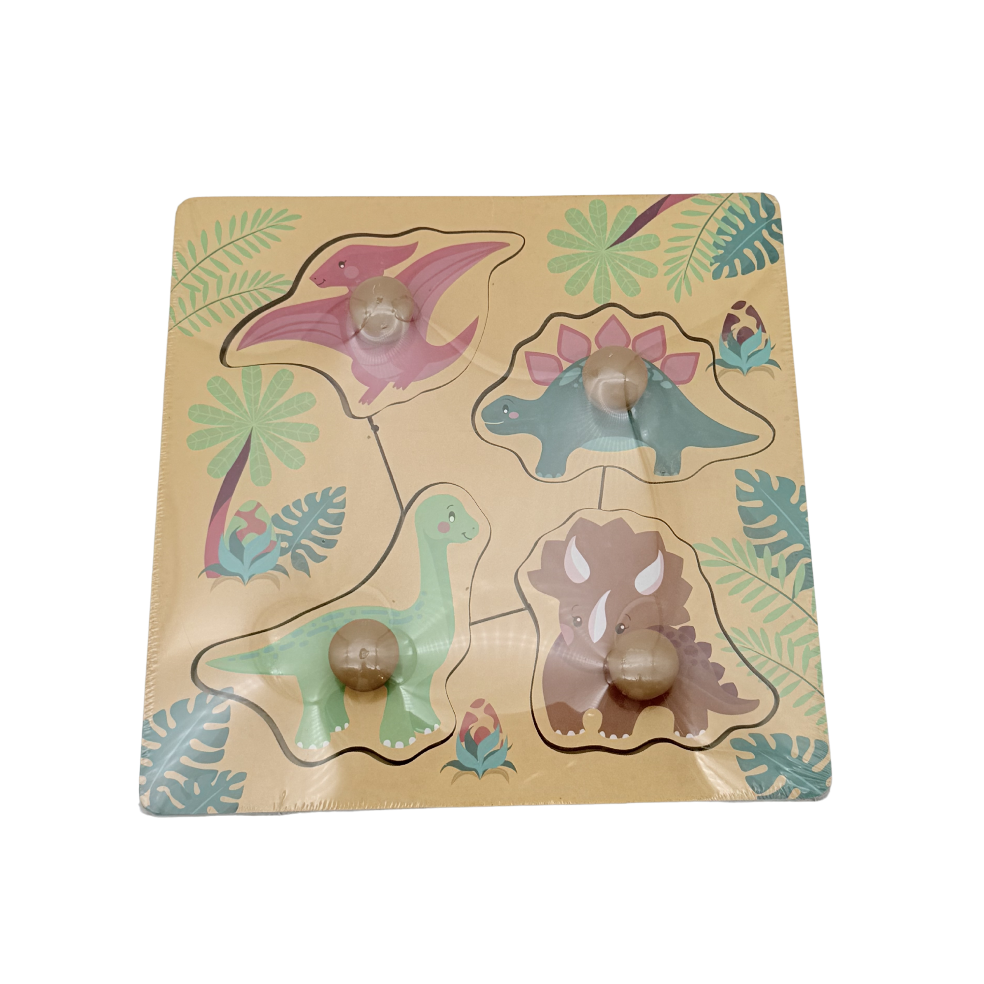 Puzzle en bois dinosaures à encastrer