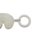 Anneau de dentition bébé écru en forme d'ours polaire