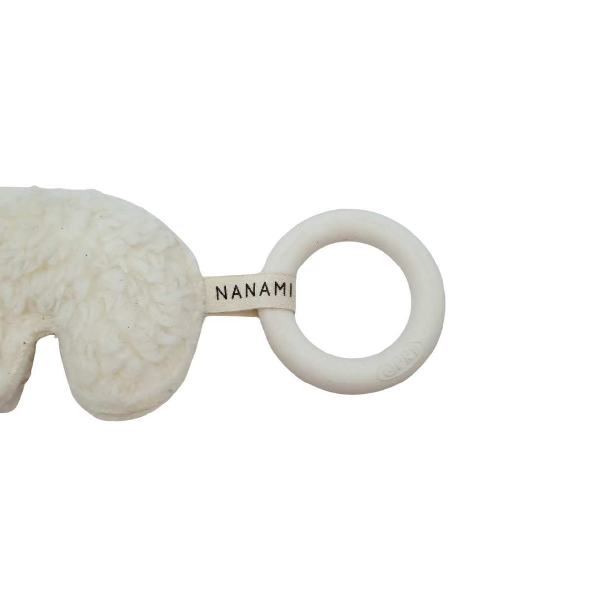 Anneau de dentition bébé écru en forme d'ours polaire
