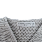 Gilet bébé gris maille nouée — 6 mois