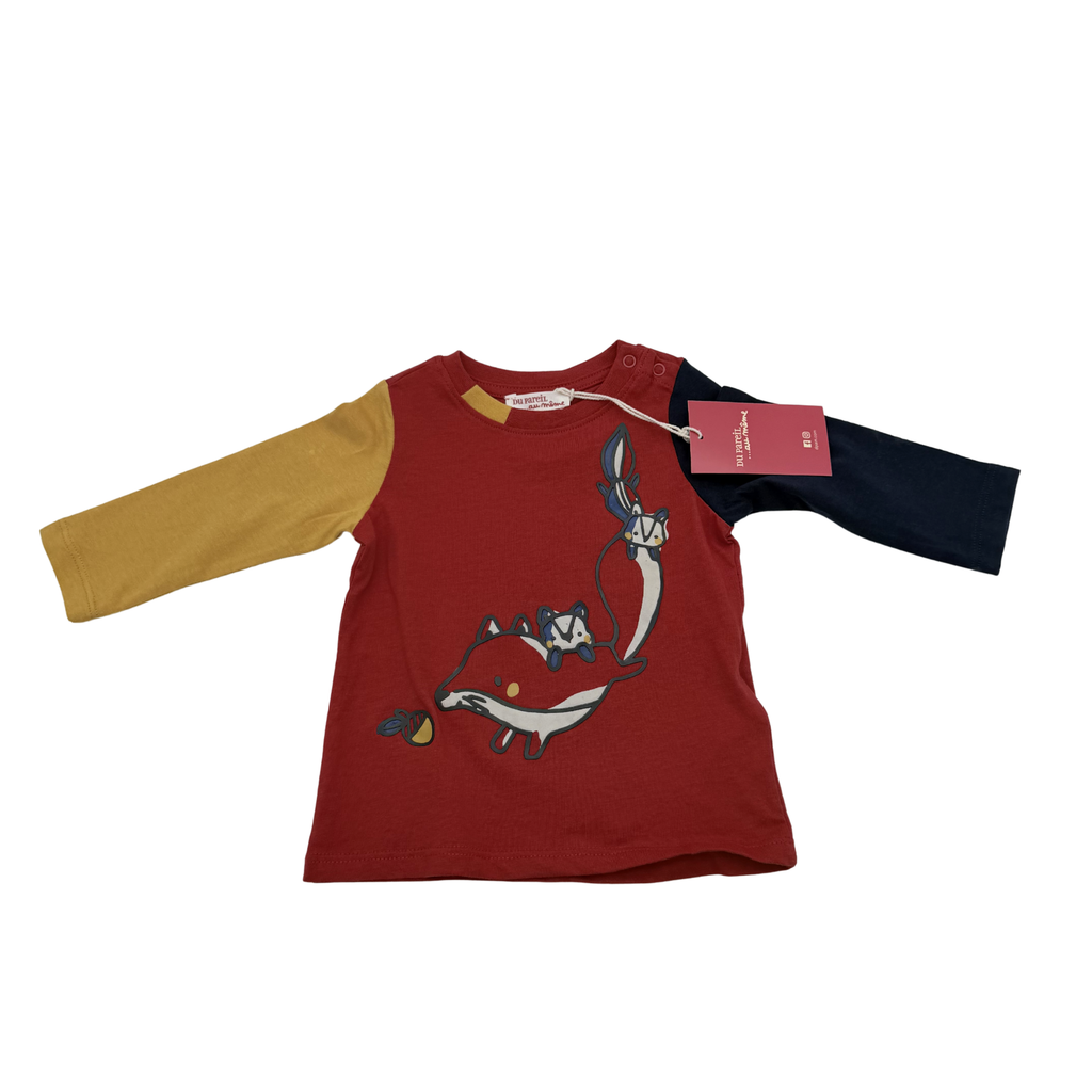 T-shirt manches longues à motif renard — 9 mois