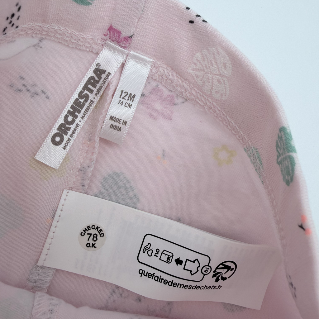Legging court imprimé animaux et feuillage — 12 mois