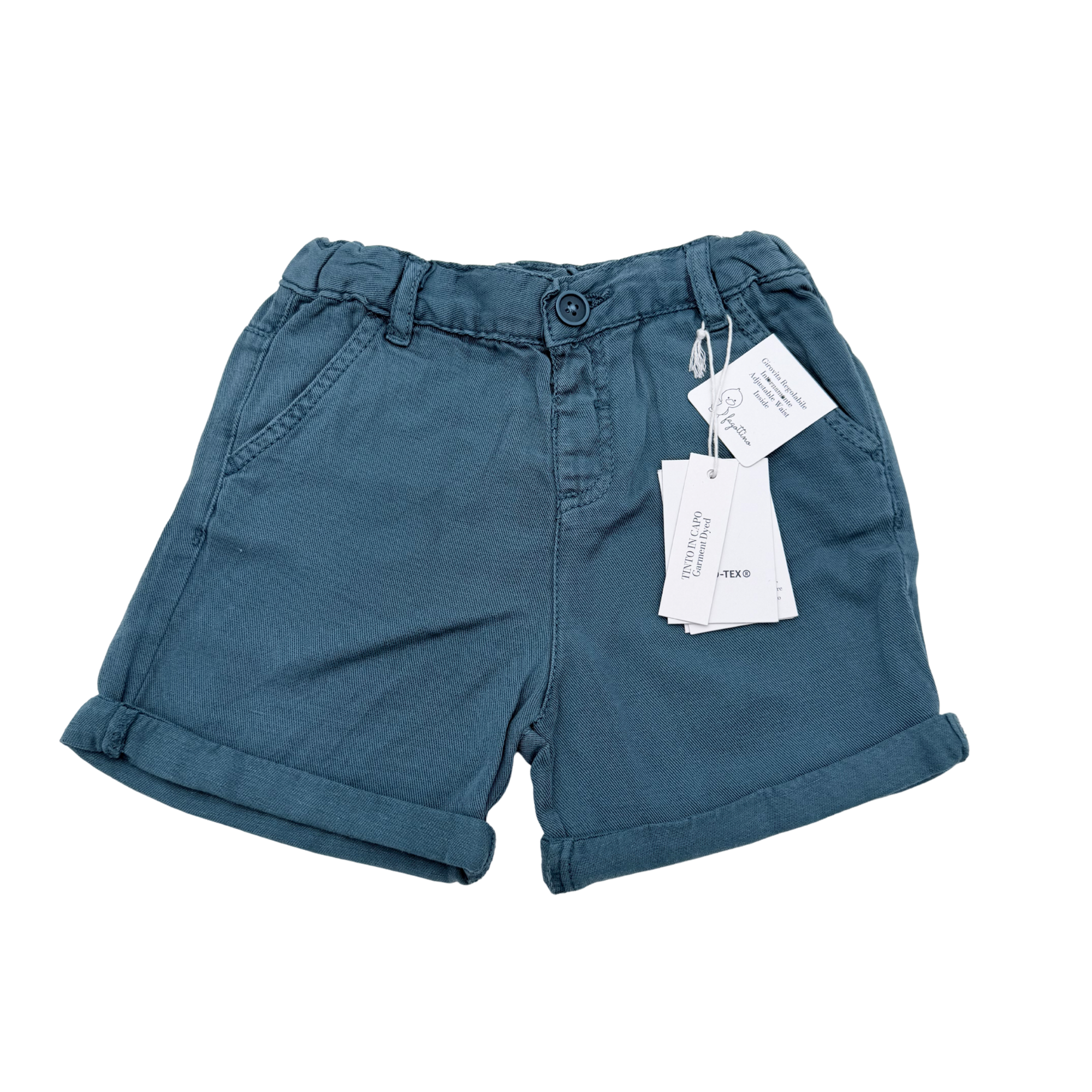 Short bleu denim — 18-24 mois