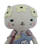 Peluche chat fleurie —33 cm