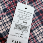 Legging à carreaux bordeaux et bleu — 18 mois