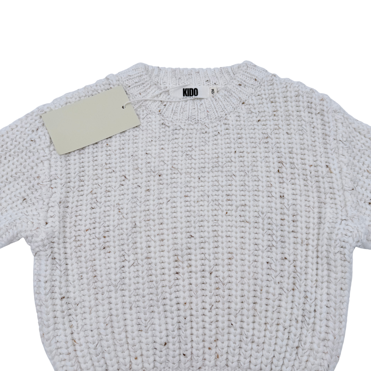 Pull écru en grosse maille - 6-12 mois