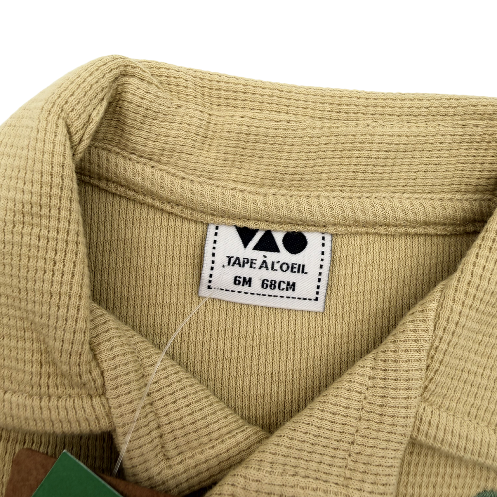 Chemise gaufrée moutarde – 6 mois