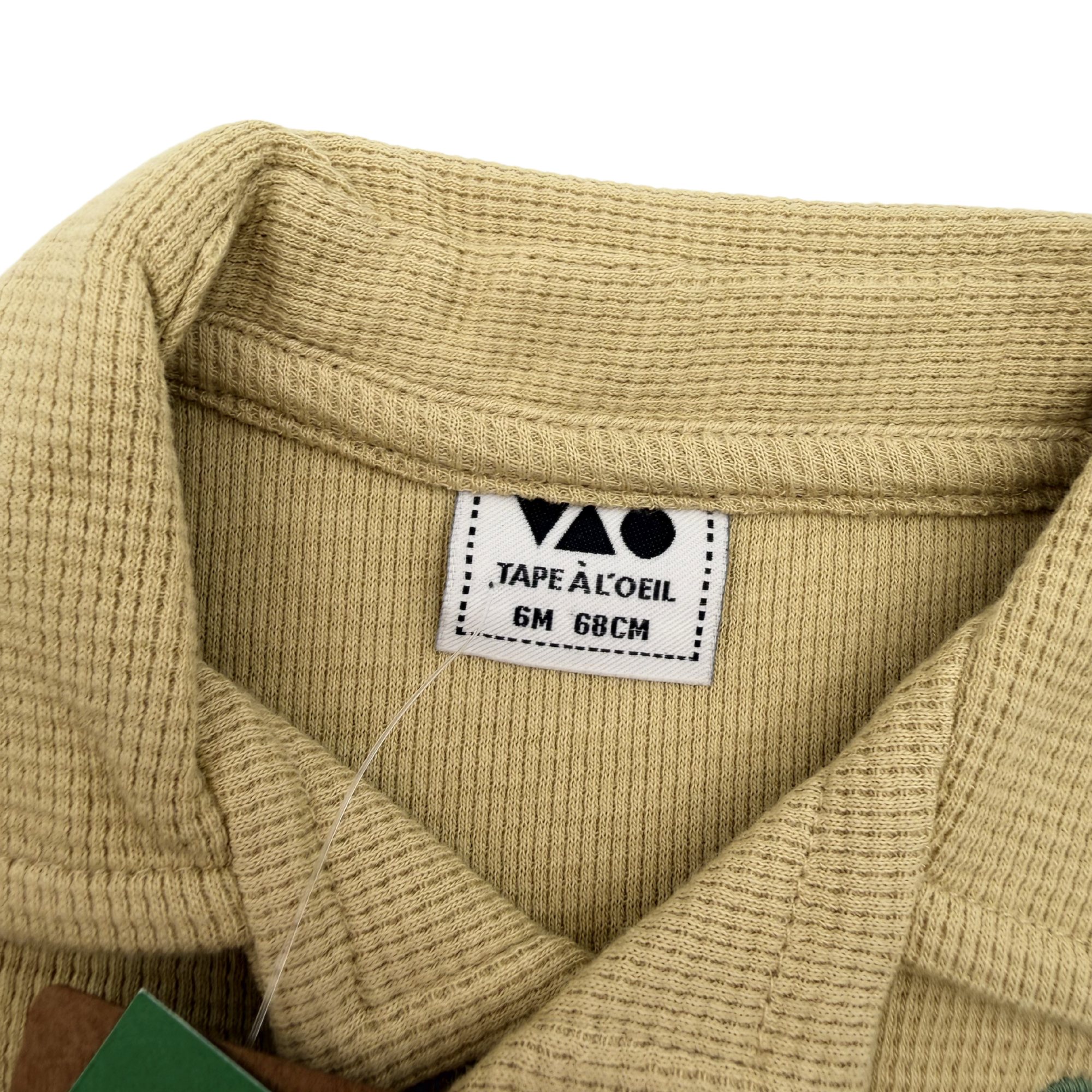 Chemise gaufrée moutarde – 6 mois