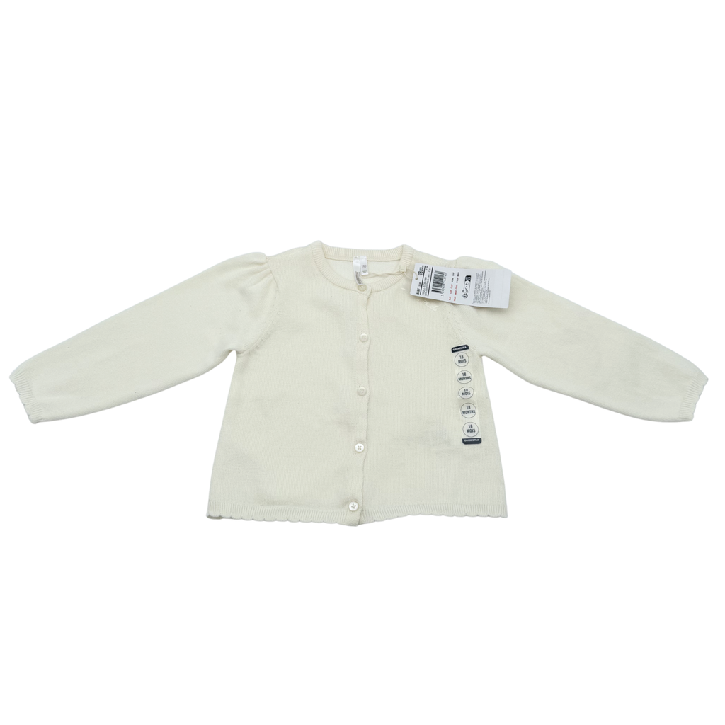 Gilet en maille écrue – 18 mois