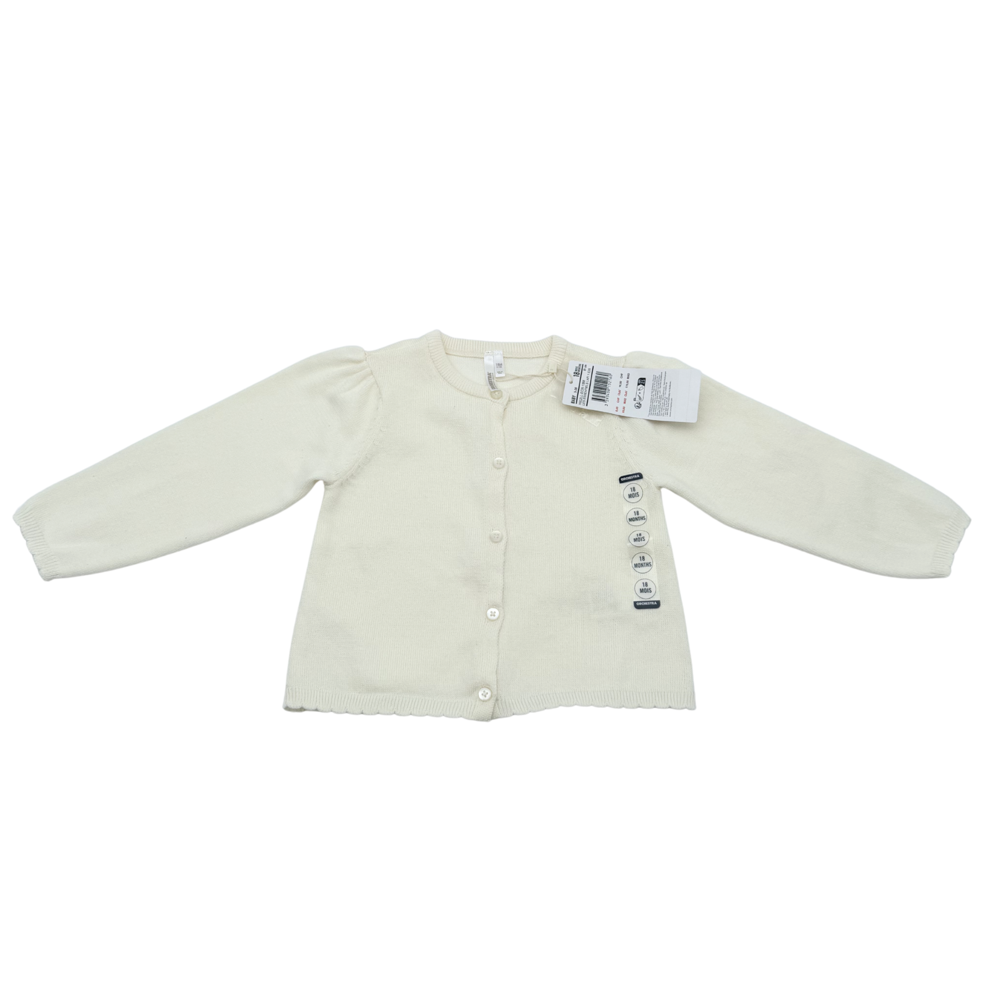 Gilet en maille écrue – 18 mois