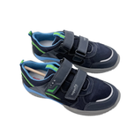 Baskets enfant bleu marine à scratchs détails verts - 25