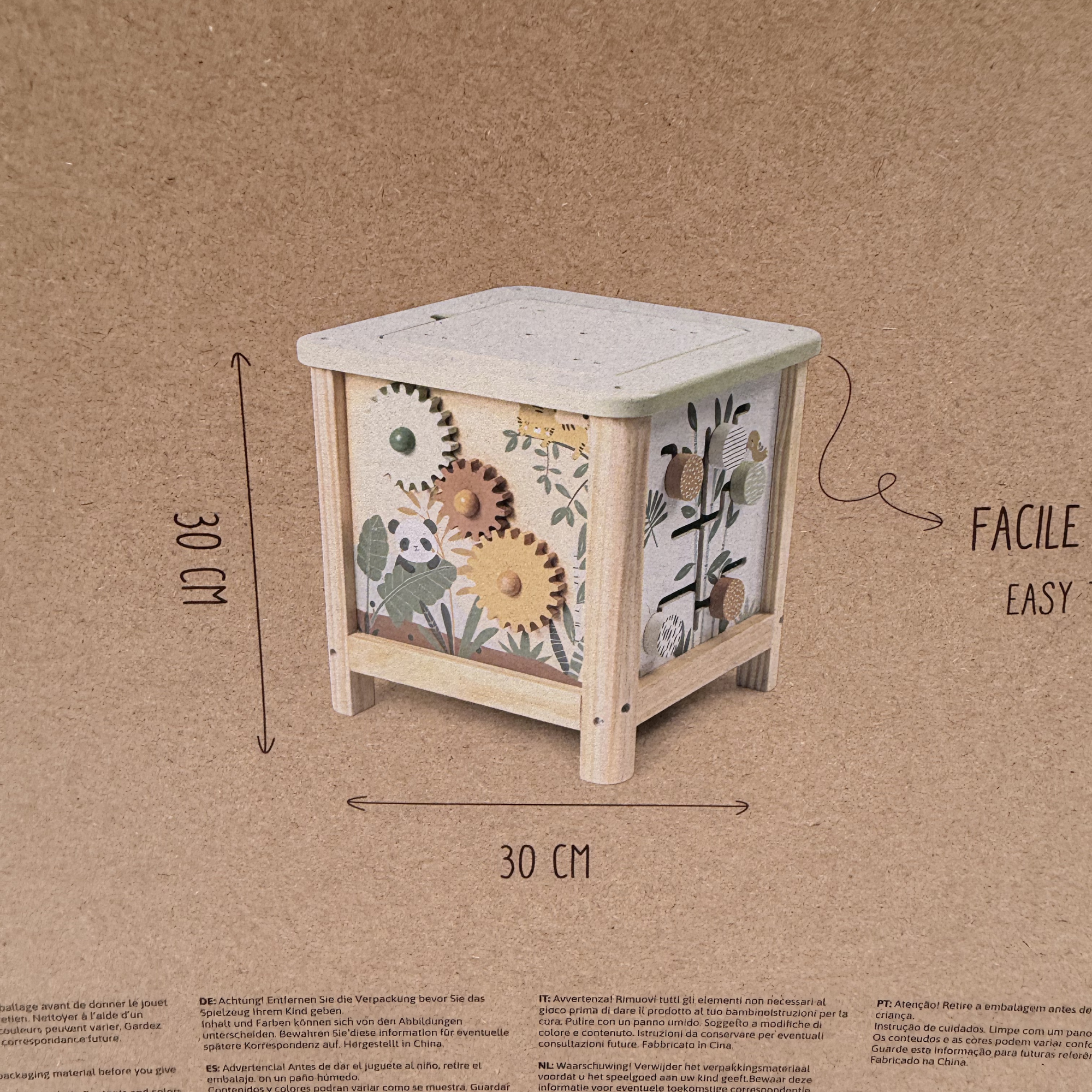Cube d’activités Tanzanie en bois