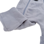 Combinaison bébé gris bleuté en polaire à double zip - 2-6 mois