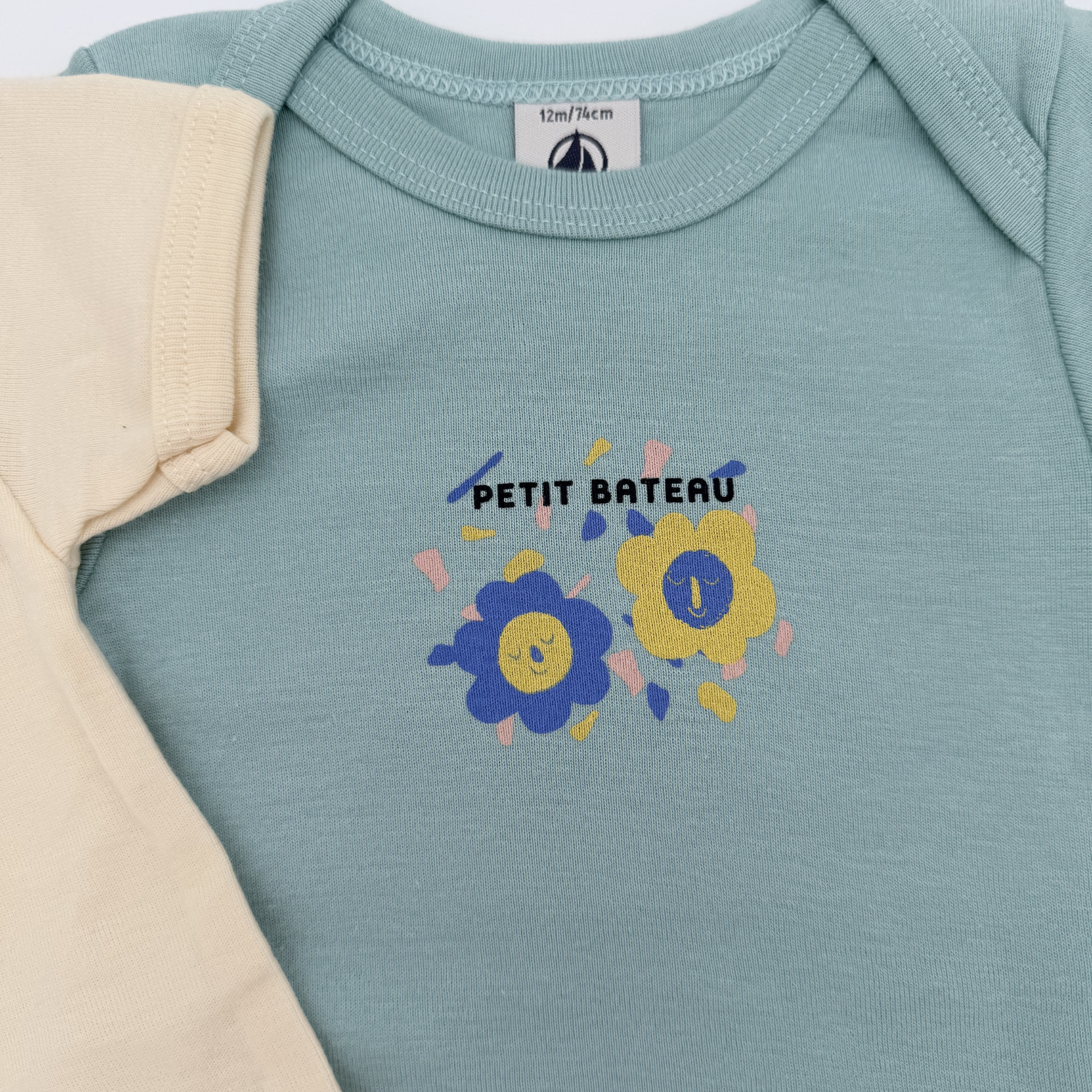 Lot de 3 bodies fleuris — 12 mois