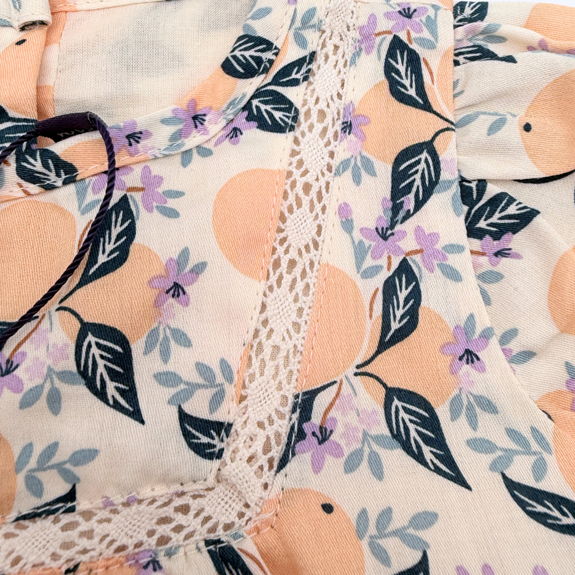 Robe écrue imprimée citrons — 3 mois
