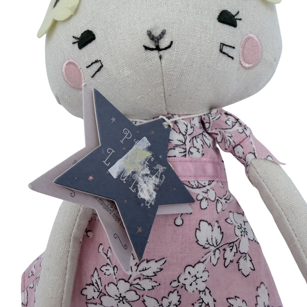 Peluche chat fleurie —33 cm