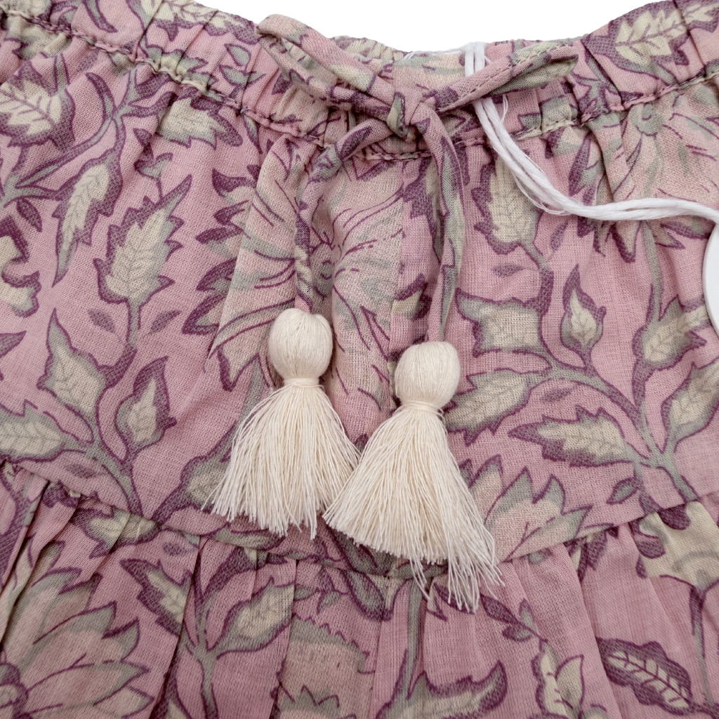 Short fleuri vieux rose — 9 mois