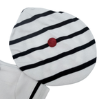 Marinière blanche et noire avec béret assorti — 6 mois