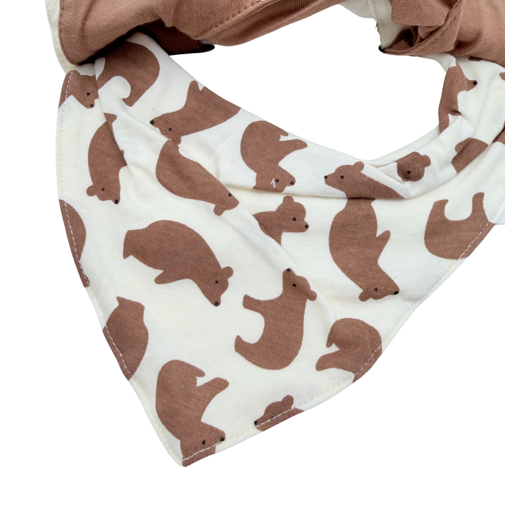 Lot de 3 bavoirs bandana forêt – Taille unique