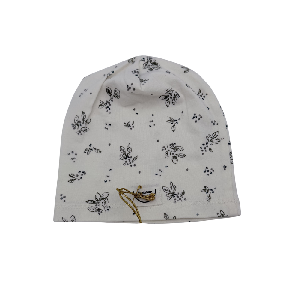 Bonnet blanc imprimé Sloeberry — 3-6 mois