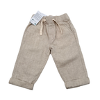 Pantalon en coton et lin coloris naturel - 12 mois