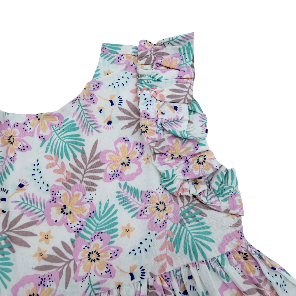 Ensemble robe fleurie et bloomer — 24 mois