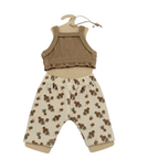 Ensemble pantalon fleuri et brassière pour poupée 34-36 cm